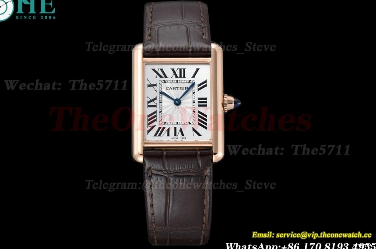 Tank White Brown Quartz Dial RG LE 25.5mm F1F Louis 0418